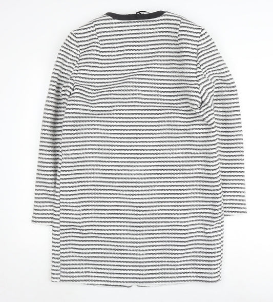 Marks and Spencer Women's Black & White Striped Jacket Size 10