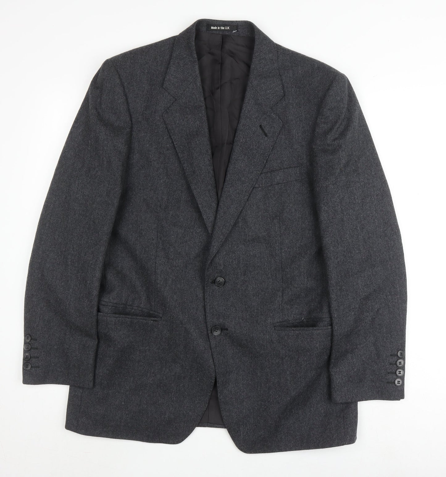 St Michael Men's Grey Wool Blazer Jacket 38S