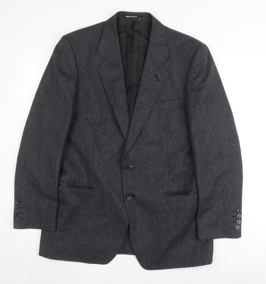 St Michael Men's Grey Wool Blazer Jacket 38S