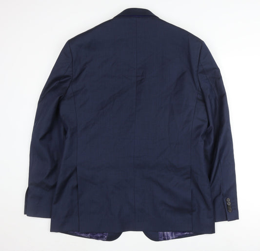 T.M. Lewin Men's Blue Slim Fit Blazer 43R