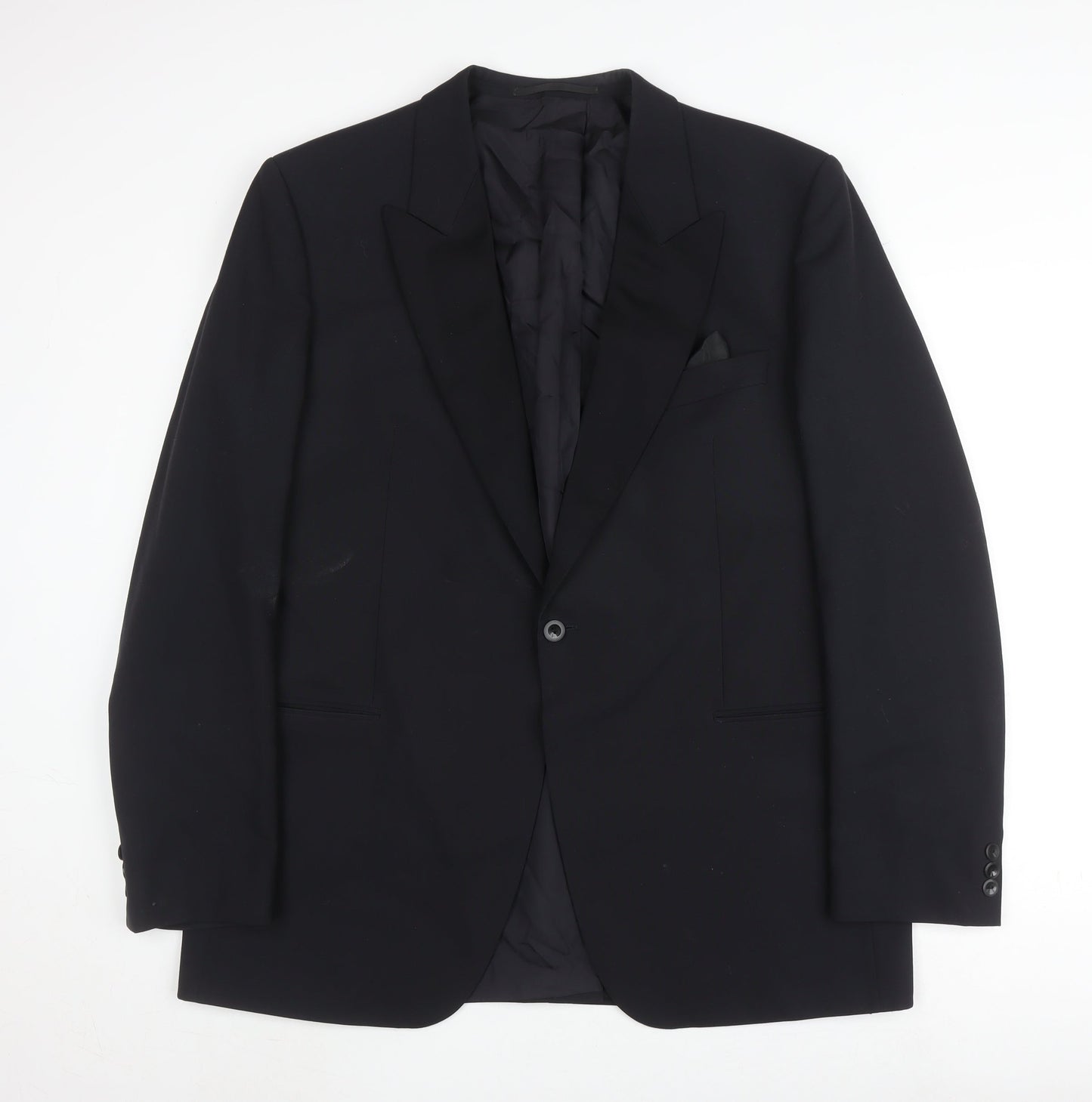 Diolen Men's Black Blazer UK 46 Single-Breasted Formal