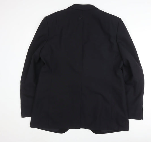 Diolen Men's Black Blazer UK 46 Single-Breasted Formal