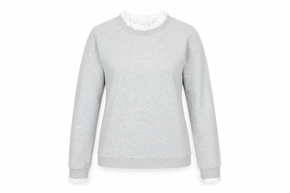 Womens UK S Regular Boden Grey Pullover Sweatshirt