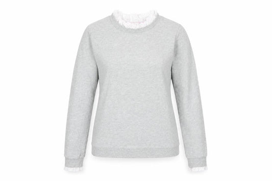Womens UK S Regular Boden Grey Pullover Sweatshirt