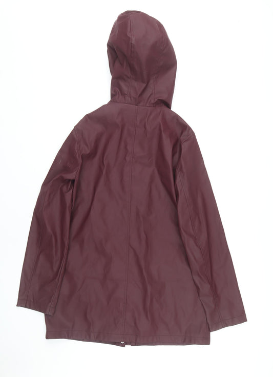 Dorothy Perkins Women's Red Hooded Rain Coat UK 12