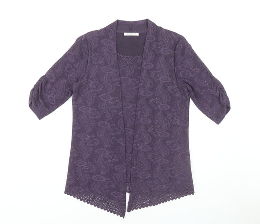 Anna Rose Women's Purple Tunic Blouse, Size S