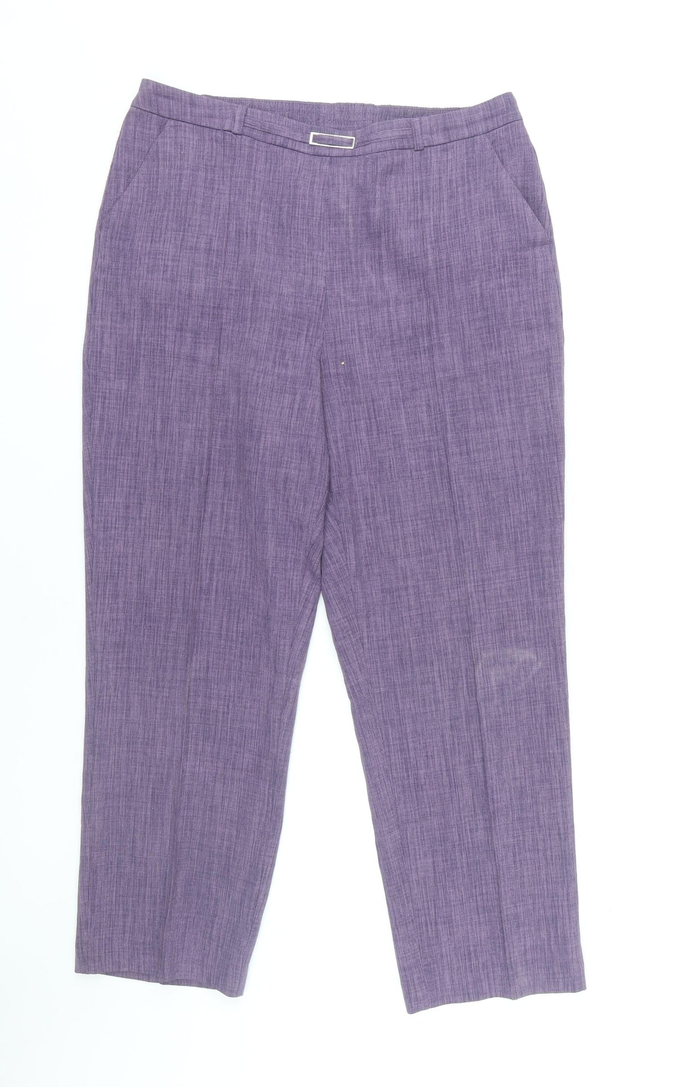 Honor Millburn Women's Purple Trousers Size 14 Polyester