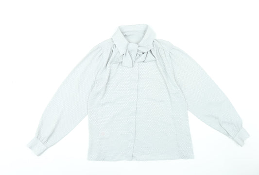 St Michael Women's Grey Polka Dot Blouse Size 14