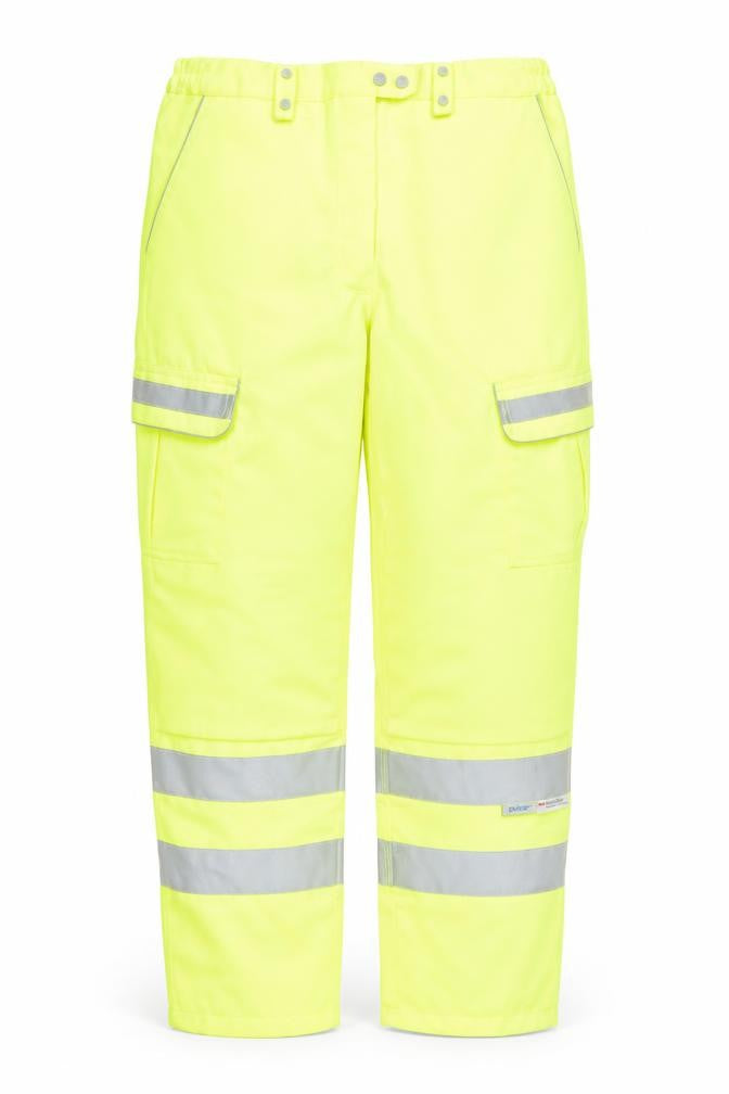 Pulsar Women's Yellow High-Viz Cargo Work Trousers Size 18
