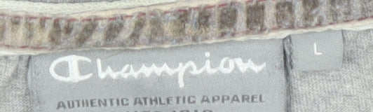 Champion Men's Grey Sports Graphic T-Shirt, Size L