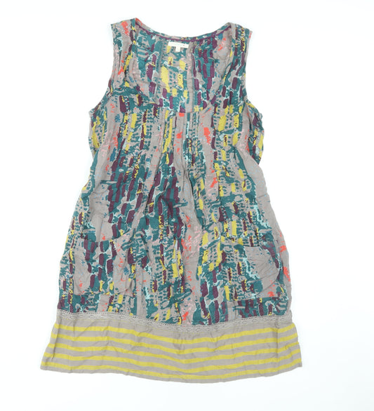 White Stuff Women's Multicoloured Sleeveless Dress, Size 4