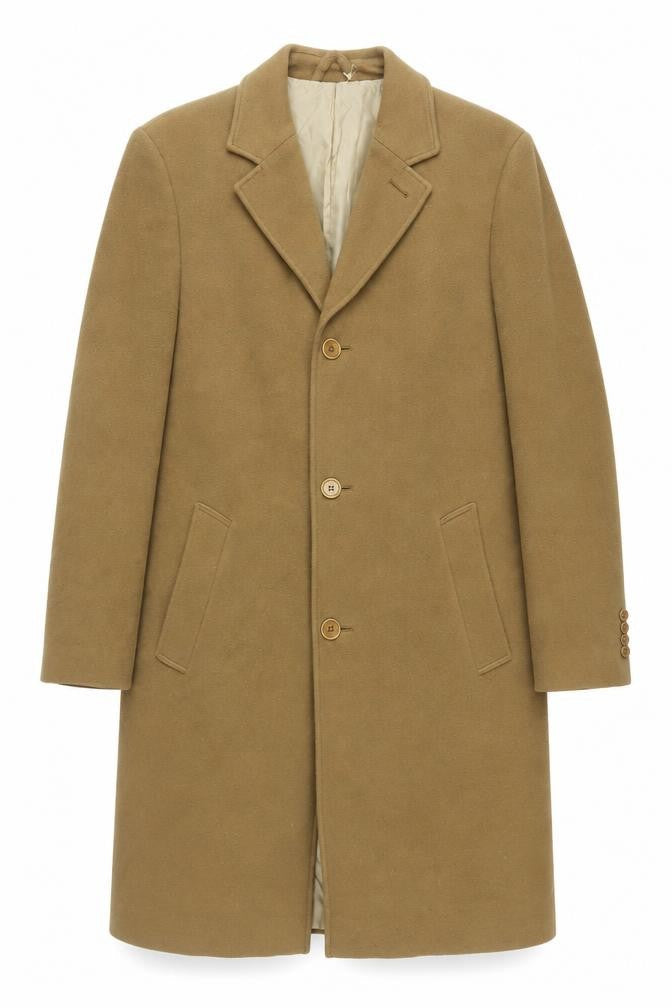 Marks and Spencer Men's Brown Wool Overcoat Medium