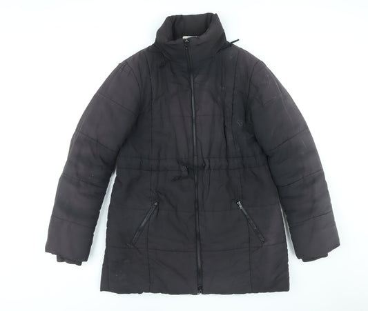 JoJo Maman Bébé Women's Black Mid-Length Coat Size 12