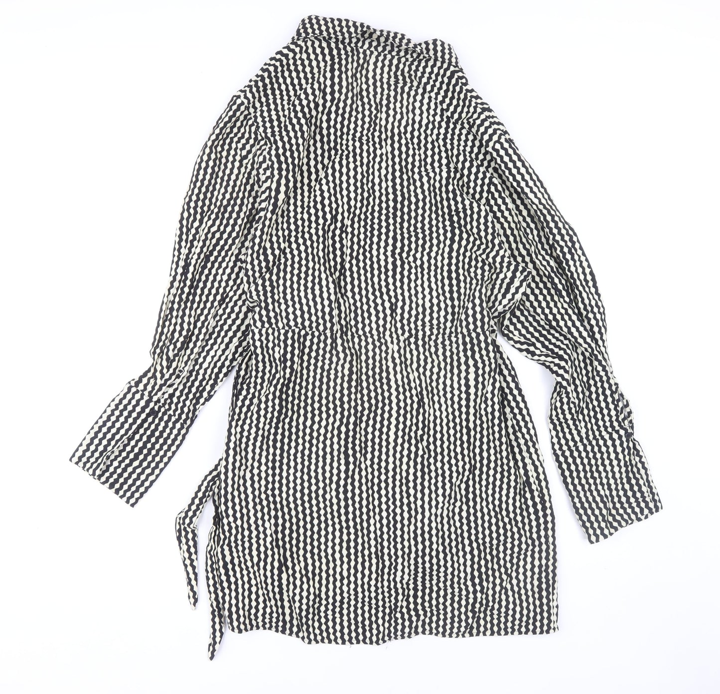 H&M Women's Black White Shirt Dress M