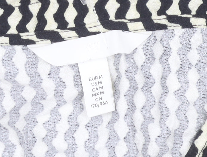 H&M Women's Black White Shirt Dress M
