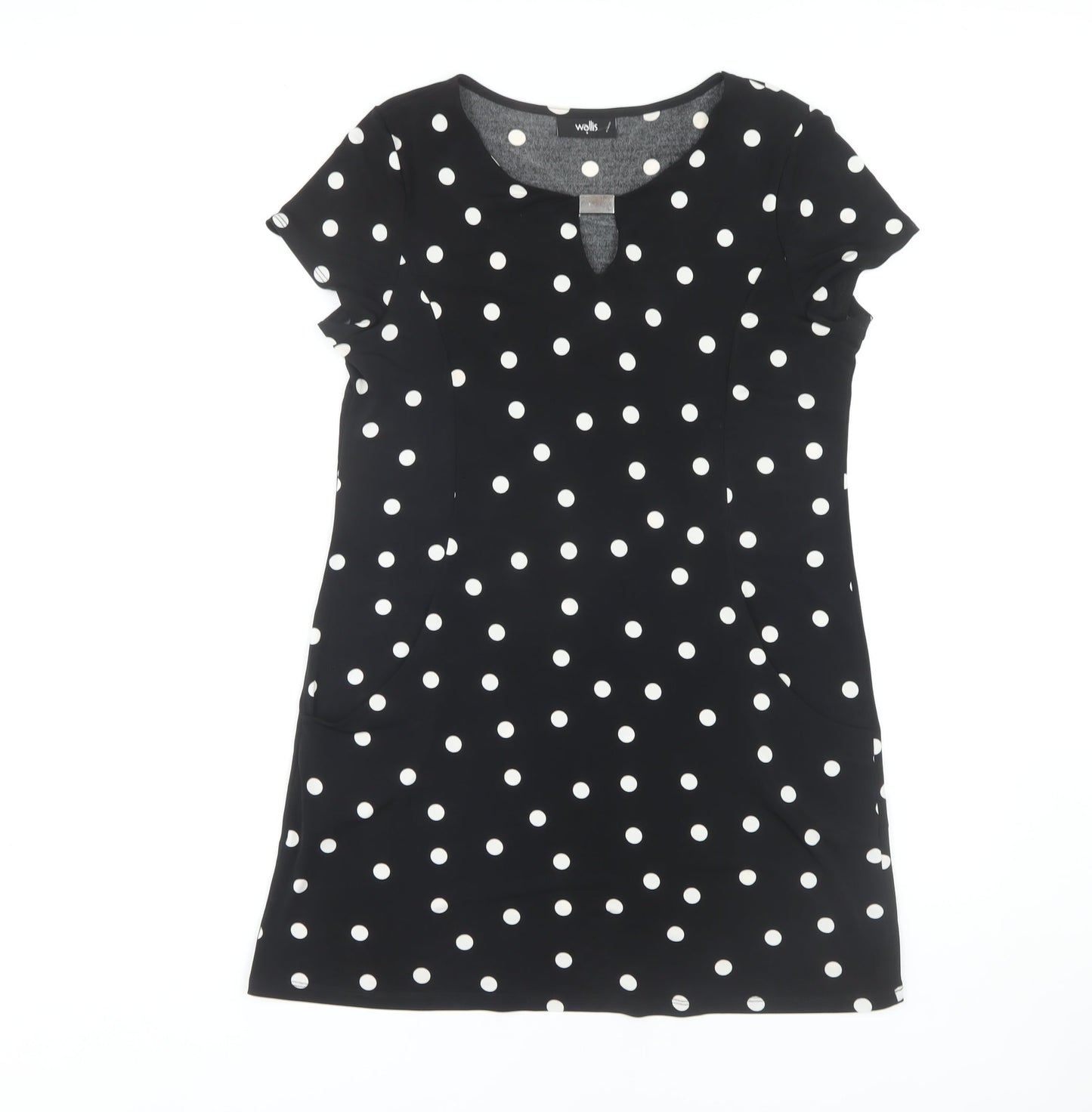 Wallis Black Polka Dot Shift Dress Women S