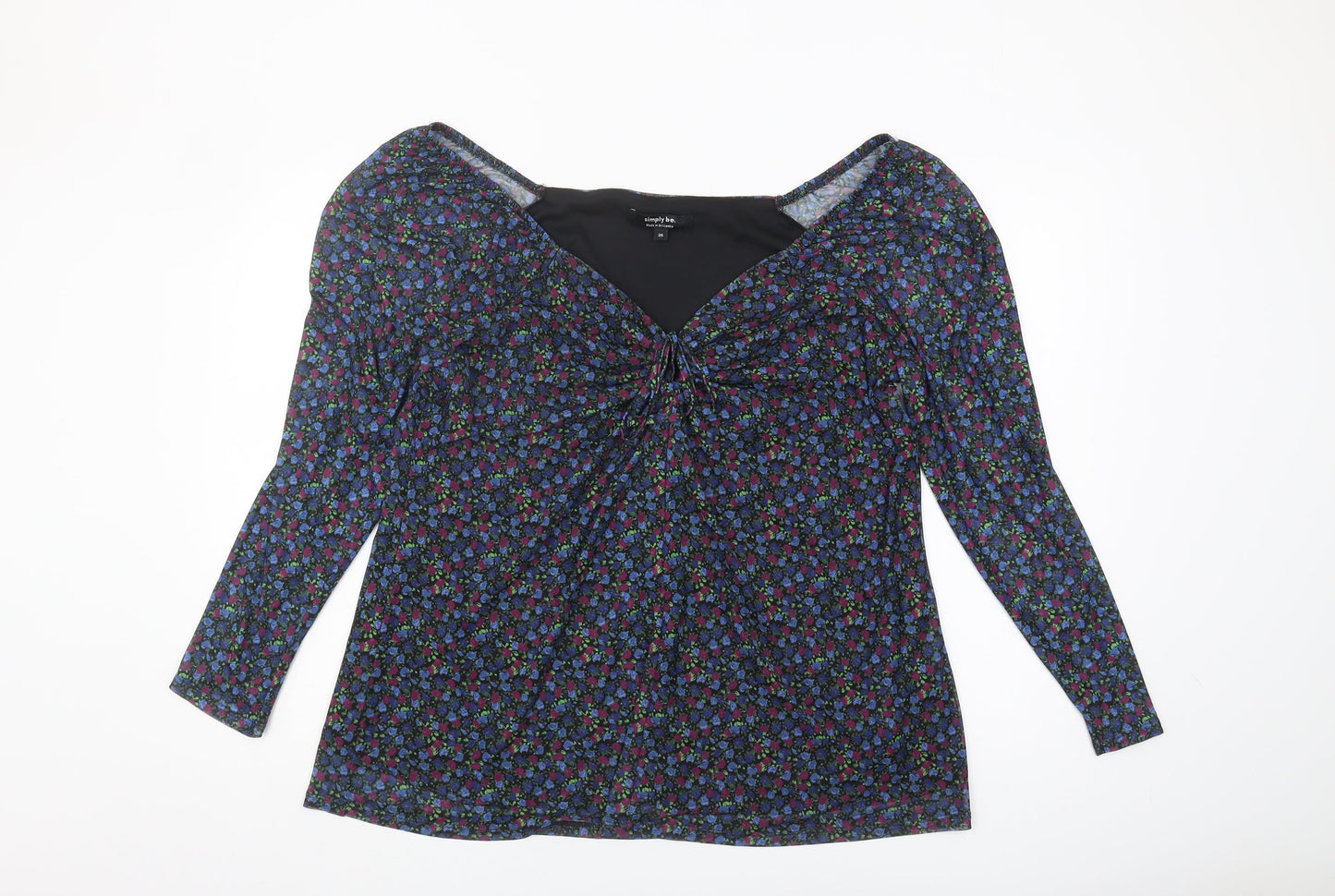 Simply Be Women's Multicoloured Off the Shoulder Top