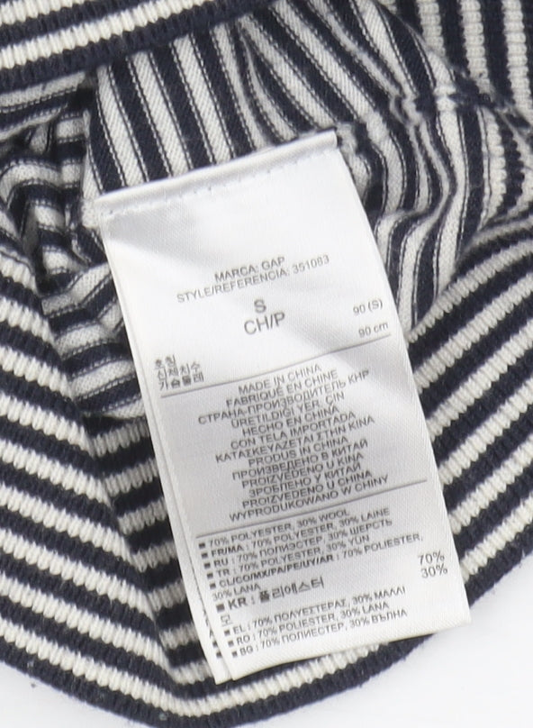 GAP Women's Blue Striped Jumper, Size S, Pullover