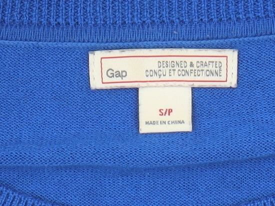 GAP Women's Blue Striped Jumper, Size S, Pullover