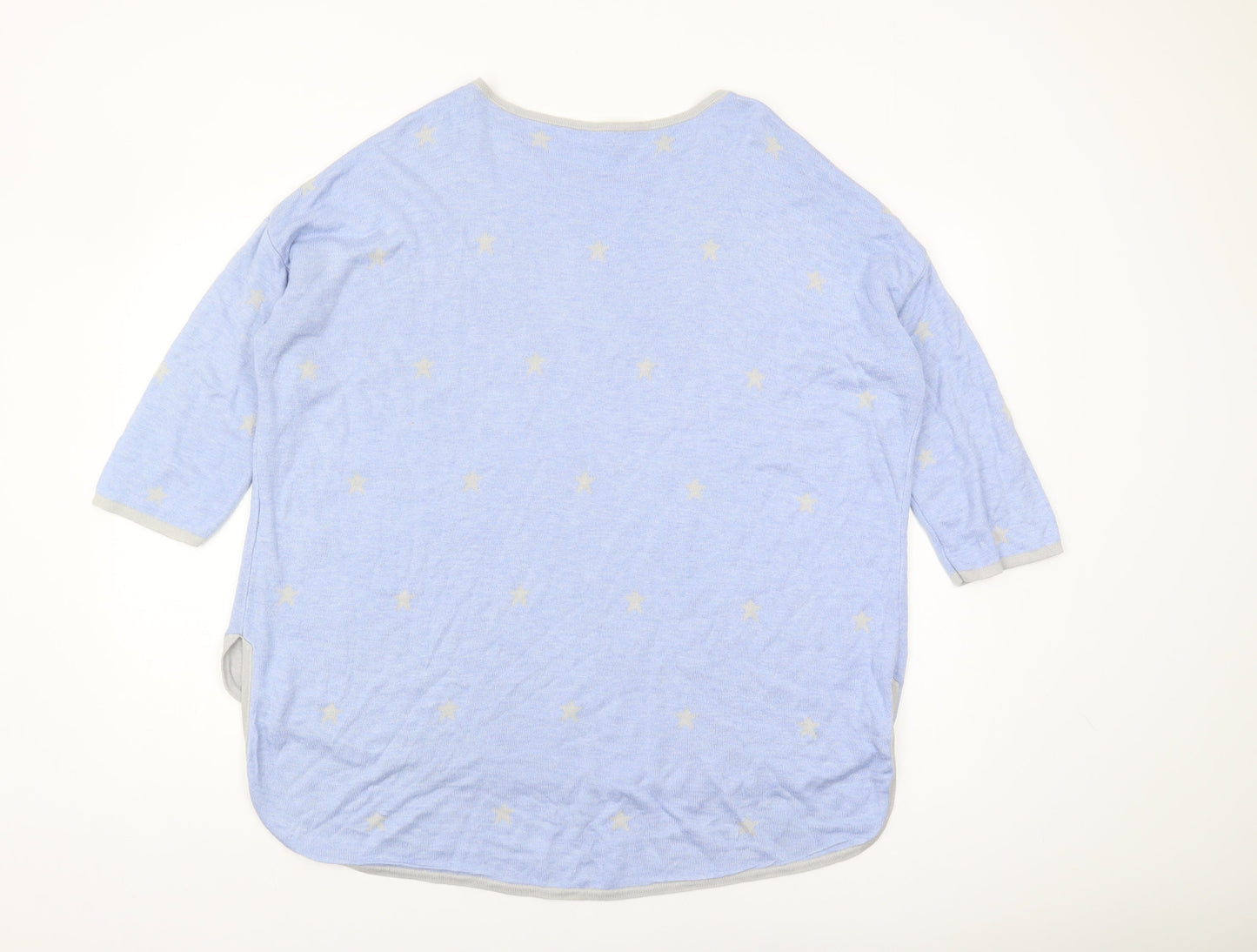 Phase Eight Women's Blue Star Print Pullover Jumper L