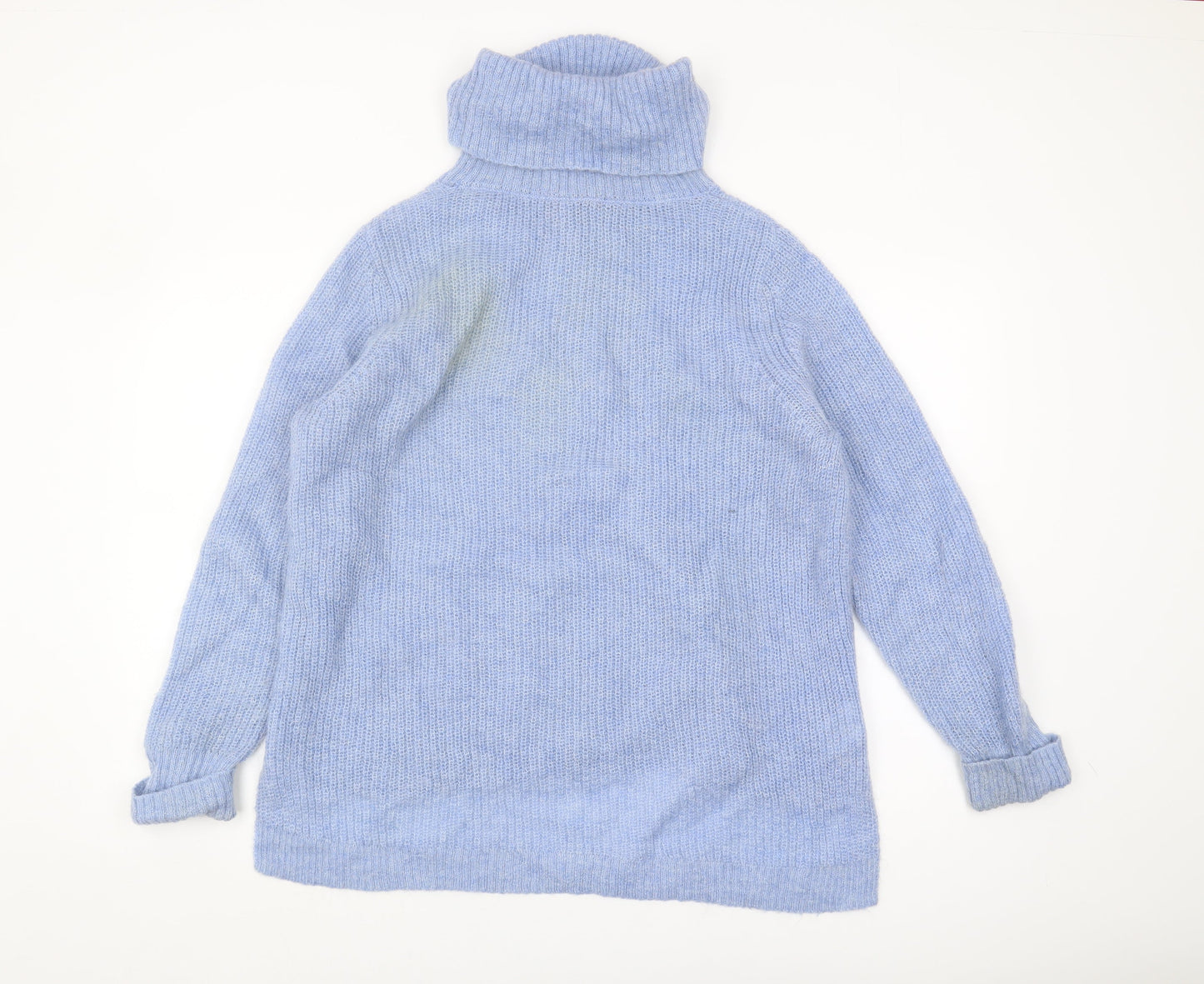 Laura Ashley Women's Blue Roll Neck Jumper Size 18