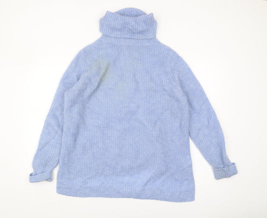 Laura Ashley Women's Blue Roll Neck Jumper Size 18