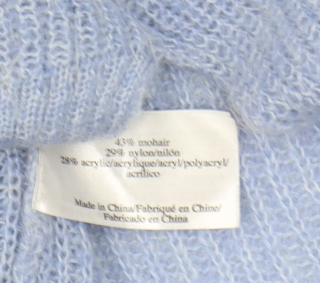 Laura Ashley Women's Blue Roll Neck Jumper Size 18