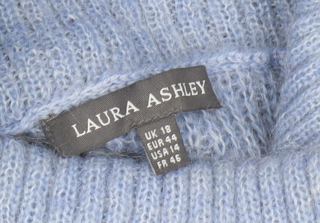 Laura Ashley Women's Blue Roll Neck Jumper Size 18
