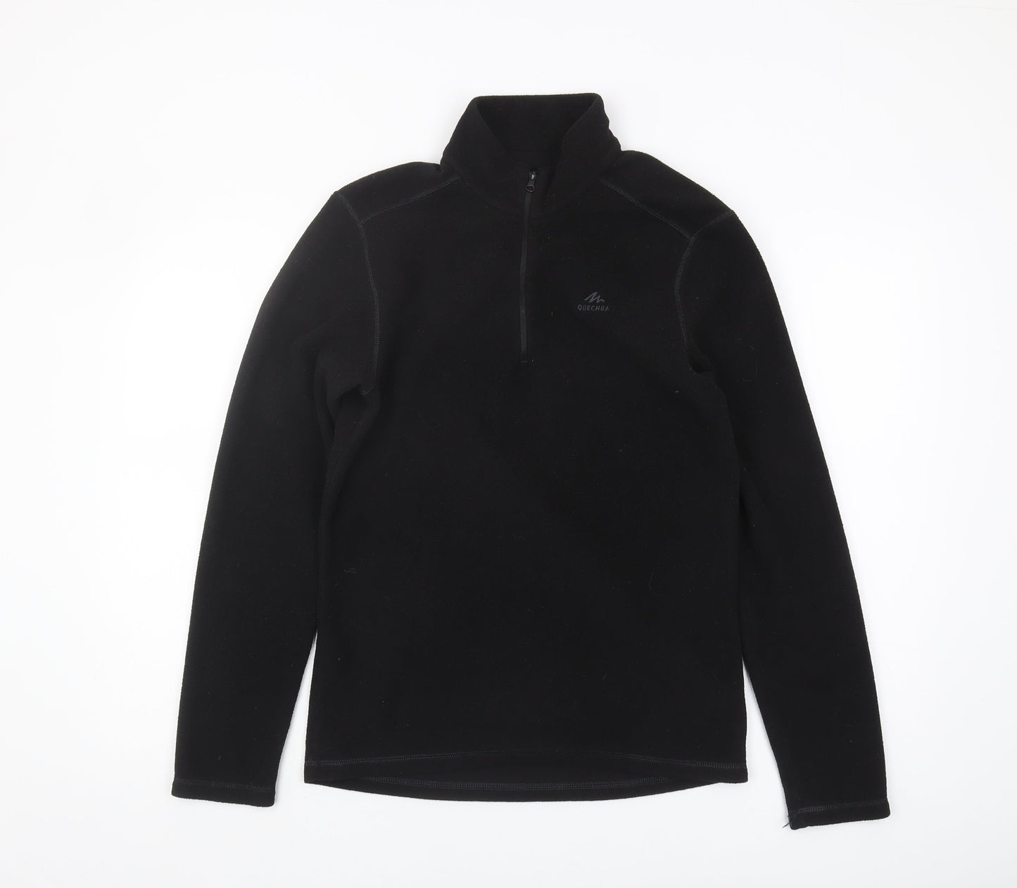Decathlon Men's Black Fleece 1/4 Zip Sweatshirt S