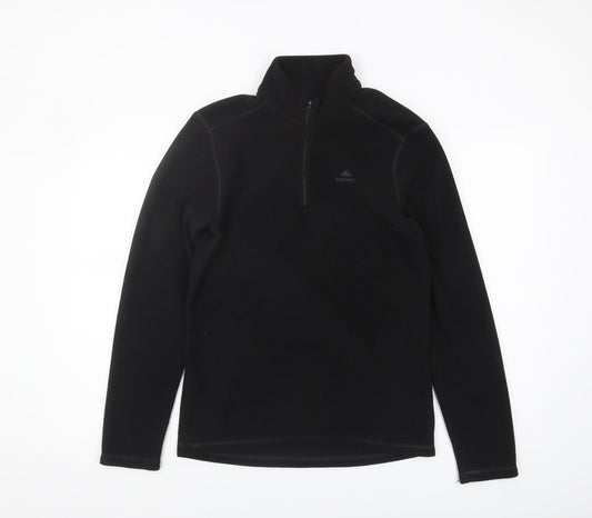 Decathlon Men's Black Fleece 1/4 Zip Sweatshirt S
