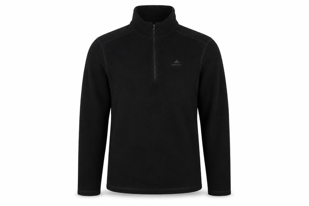 Decathlon Men's Black Fleece 1/4 Zip Sweatshirt S