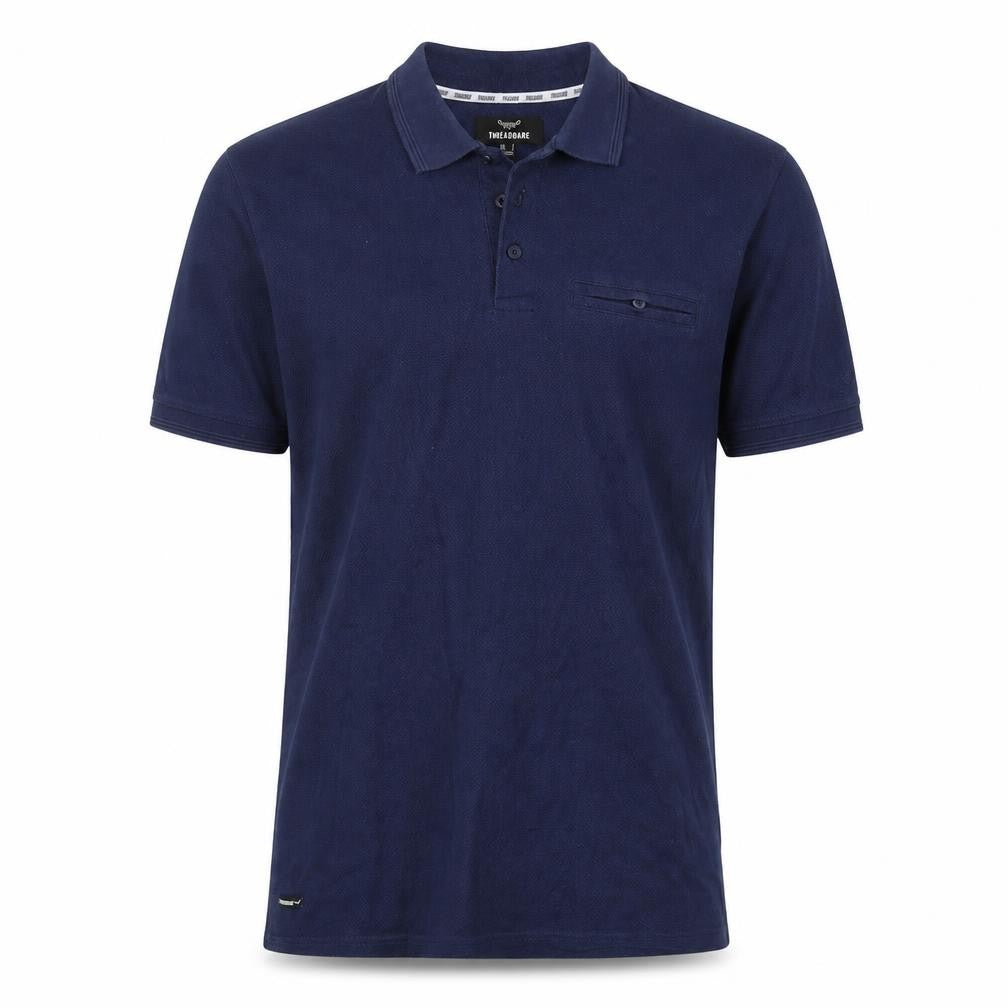 Threadbare Men's Blue Polo Shirt L Cotton Blend