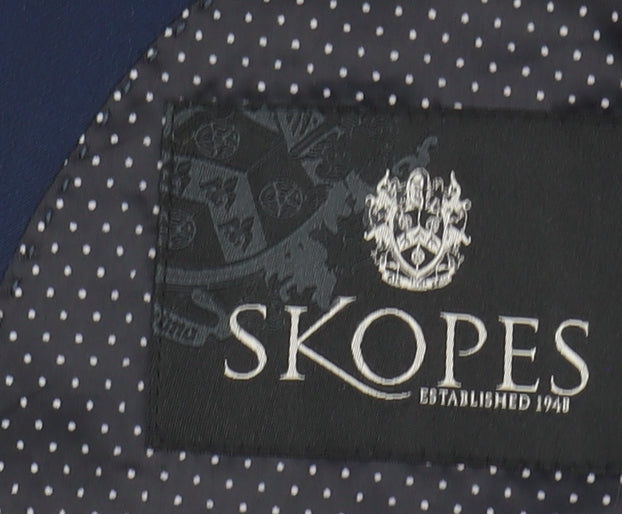Skopes Men's Blue Suit Jacket, Size 34R Formal Notch Lapel