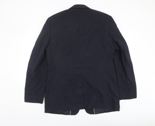 Thomas Nash Men's Blue Blazer, Regular Fit, 40R, Formal