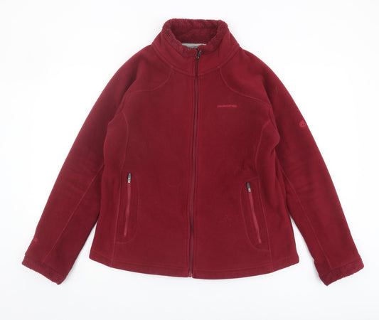 Craghoppers Women's Red Fleece Jacket Size 10 Casual