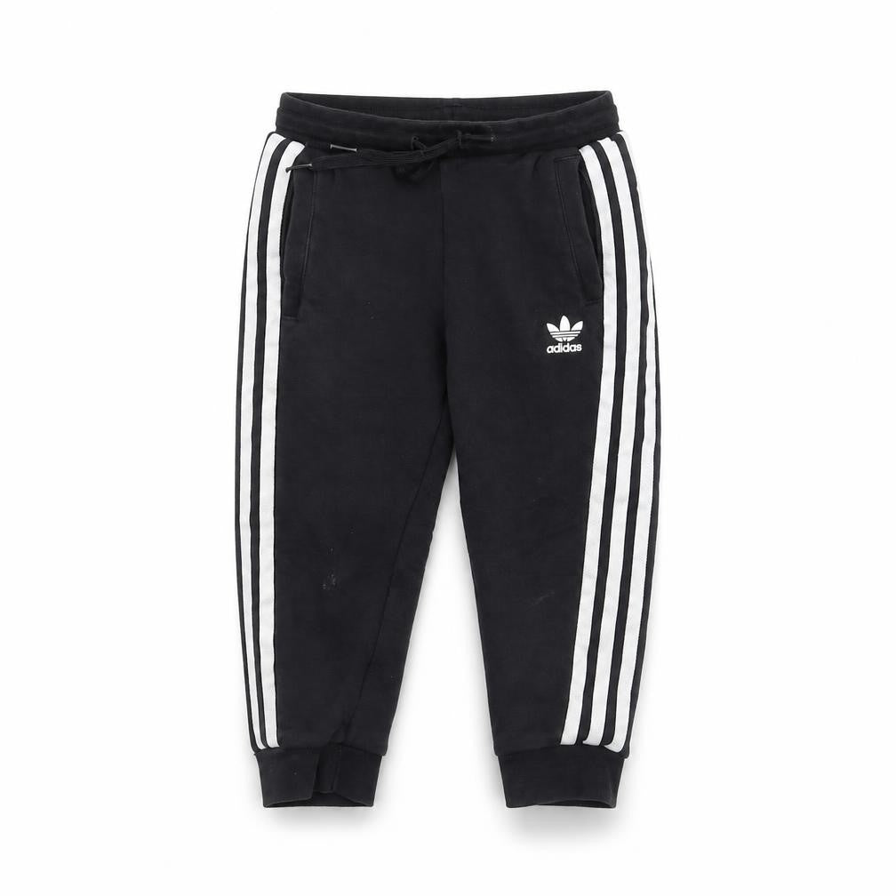 Front view of Adidas boys’ black jogger trousers 4 years - casual/activewear