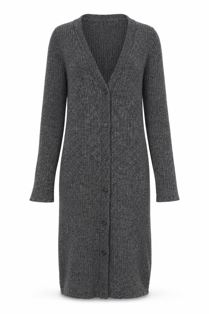 ASOS Womens Petite Grey Cable-Knit Cardigan Size 10