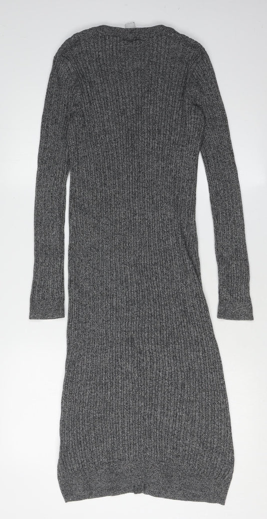 ASOS Petite Grey Cable-Knit Cardigan Size 10