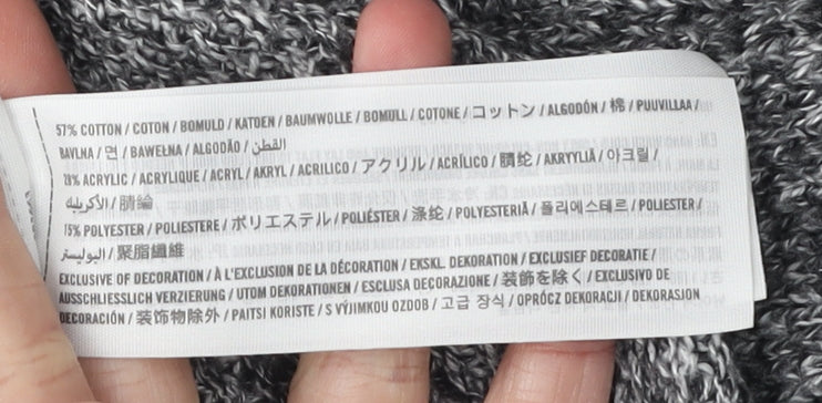 Hollister Women's Grey Roll Neck Jumper XS