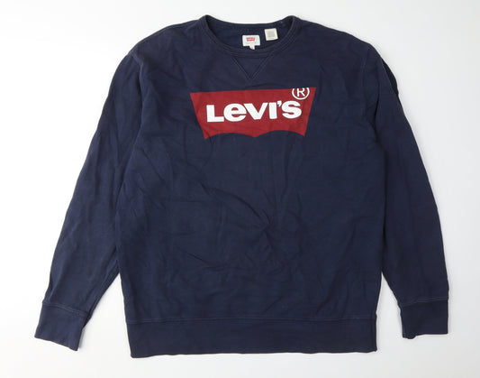 Levi's Men's Blue XL Logo Sweatshirt