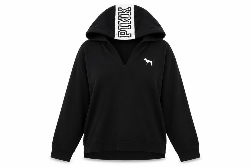 Victoria's Secret Black Pullover Hoodie, Women S