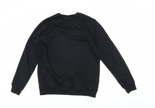 Coca-Cola Men's Black Graphic Pullover Sweatshirt, M