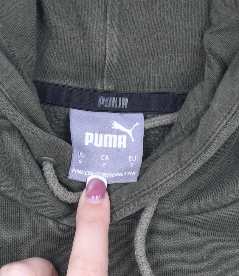 Puma Men's Green Pullover Hoodie, Size S
