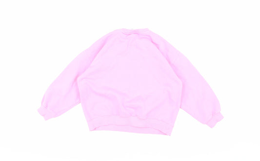 Zara Girls Pink Barbie Pullover Sweatshirt 9-10 Years