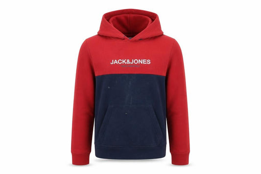 Jack & Jones Boys Red Blue Pullover Hoodie Size 164