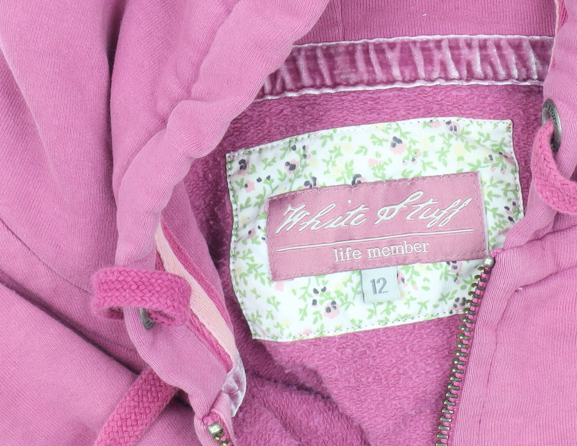 White Stuff Women's Pink Hooded Jacket, Size 12