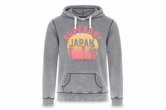 Womens UK M Regular Superdry Grey Pullover Hoodie