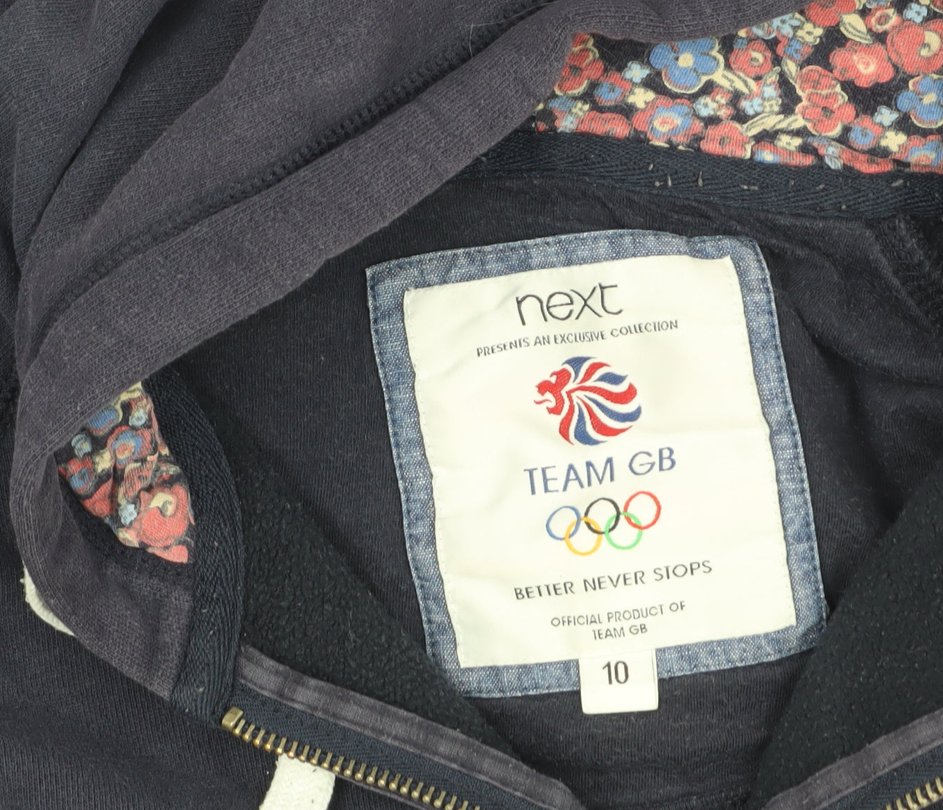 Next Women’s Blue Hooded Jacket Size 10 Casual