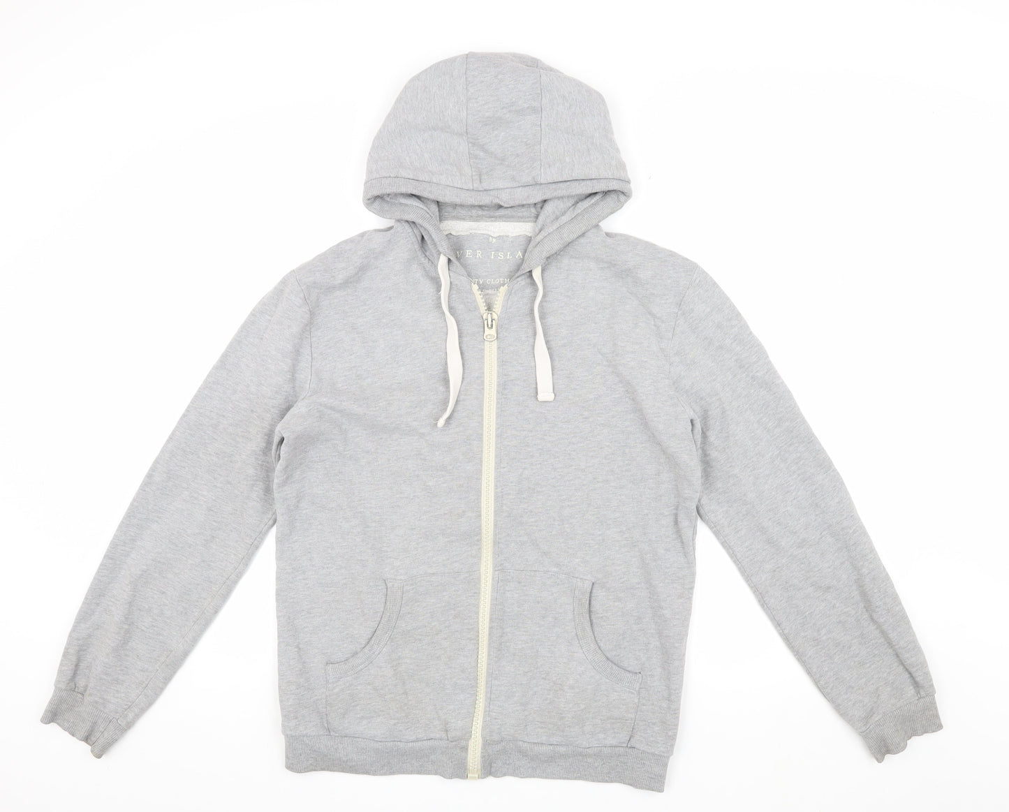 River Island Men's Grey M Basic Hooded Jacket