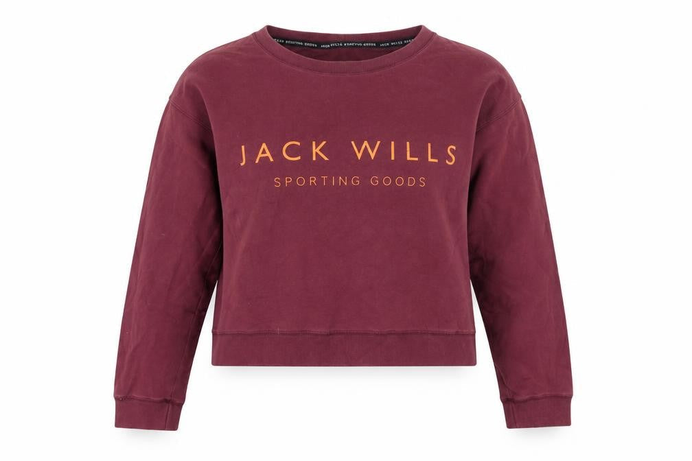 Womens UK 12 Regular Jack Wills Red Pullover Sweatshirt